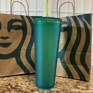 Starbucks 2022 Green Jelly Mountain Dew Grid Venti BNWT